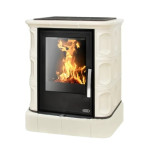 Kachlová kamna ABX Marina s výměníkem, kachlový sokl písková